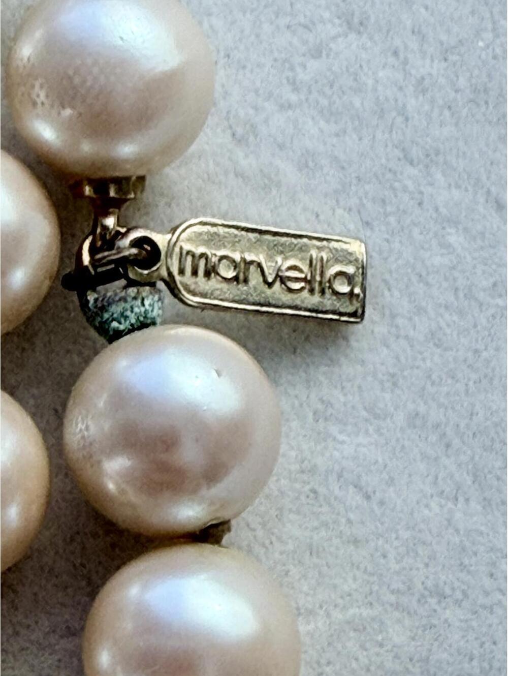 Vintage Marvella Faux Pearl Necklace (Mid-Century / 70s–80s) - Picture 4 of 8